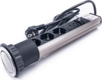 TOO PPS-305-3C 3 aljzatos asztalba süllyeszthető elosztó 1,8m - Ezüst