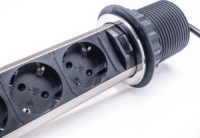 TOO PPS-301-3C 3 aljzatos asztalba süllyeszthető elosztó 1,8m - Ezüst