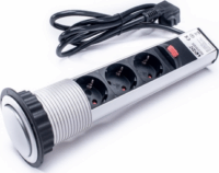 TOO PPS-300-3S 3 aljzatos asztalba süllyeszthető elosztó 1,8m - Ezüst