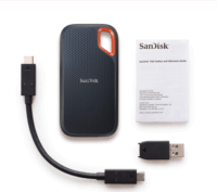 SanDisk 4TB Extreme USB 3.2 Külső SSD - Fekete/Piros
