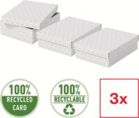 Esselte Home karton Tárolódoboz / Ajándékdoboz 36,8L - Fehér (3 db / csomag)