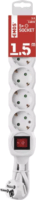 Emos P1521R 5 aljzatos elosztó kapcsolóval 1.5m - Fehér