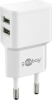 Goobay 44952 2x USB-A Hálózati Töltő Adapter 12W - Fehér