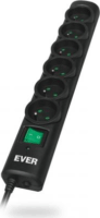 Ever Optima 6 aljzatos túlfeszültség védő - elosztó - Fekete (1,5m)