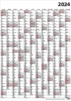 Toptimer Terminus B1 2024 Plakátnaptár - Mintás többfajta