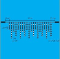 Somogyi DLFJ 400F/WW Kül-/Beltéri LED fényfüzér 10m - Meleg/hideg fehér