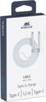 RivaCase PS6005 WT12 USB-C apa - USB-C apa 2.0 Adat és töltőkábel (1.2m)
