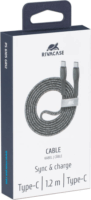 RivaCase PS6105 GR12 USB-C apa - USB-C apa 2.0 Adat és töltőkábel (1.2m)