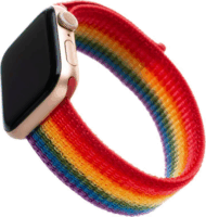 Fixed Apple Watch S1/2/3/4/5/6/7/SE Nylon szíj 38/40/41mm - Szivárvány