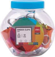 Deli Vivid 25mm Színes iratcsipesz (12 / db csomag)