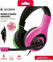 BigBen Interactive Nintendo Switch Stereo Gaming Headset V1 - Zöld/Rózsaszín