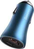 Baseus Golden Contactor Pro USB + USB-C Autós töltő (40W) - Kék