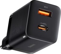 Baseus Super Si Pro QC Hálózati USB-A + USB-C töltő (30W) - Fekete