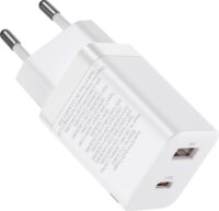 Baseus Super Si Pro QC Hálózati USB-A + USB-C töltő (30W) - Fehér