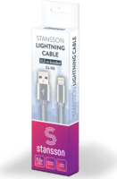 Stansson CL-155 USB-A apa - Lightning apa Adat és töltőkábel (0.5m)