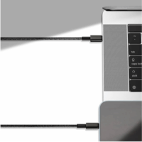 Baseus Tungsten Gold Fast charging and data USB-C apa - USB-C apa Adat és töltőkábel - Fekete (2m)
