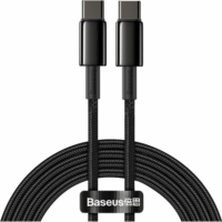 Baseus Tungsten Gold Fast charging and data USB-C apa - USB-C apa Adat és töltőkábel - Fekete (2m)