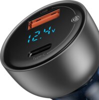 Baseus CCKX Autós USB-A + USB-C töltő (65W) - Ezüst