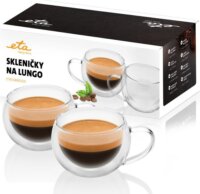 ETA 5180 91010 160ml Lungo Dupla Falú Üveg Pohár 2 Darabos