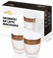 ETA 4181 93020 350ml Latte Macchiato Dupla Falú Üveg Pohár 2 Darabos