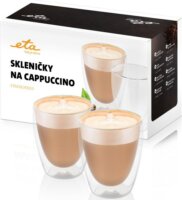 ETA 4181 93010 240ml Capuccinos Dupla Falú Üveg Pohár 2 Darabos