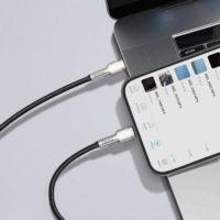 Baseus Cafule Series USB-C apa 2.0 - Lightning apa Adat és töltőkábel - Fekete (1m)