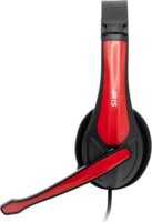 Iris F-25 Headset - Fekete/Piros