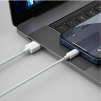Baseus Simple Wisdom Data Cable Kit USB-A apa 2.0 - Lightning apa iPhone töltőkábel - Fehér (1.5m) (2db)