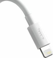 Baseus Simple Wisdom Data Cable Kit USB-A apa 2.0 - Lightning apa iPhone töltőkábel - Fehér (1.5m) (2db)