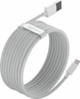 Baseus Simple Wisdom Data Cable Kit USB-A apa 2.0 - Lightning apa iPhone töltőkábel - Fehér (1.5m) (2db)