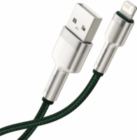 Baseus Cafule Series Metal Data Cable USB-A apa 2.0 - Lightning apa iPhone töltőkábel - Zöld (1m)