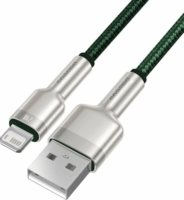 Baseus Cafule Series Metal Data Cable USB-A apa 2.0 - Lightning apa iPhone töltőkábel - Zöld (1m)