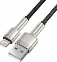 Baseus Cafule Series Metal Data Cable USB-A apa 2.0 - Lightning apa iPhone töltőkábel - Fekete (0.25m)