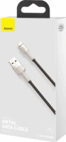 Baseus Cafule Series Metal Data Cable USB-A apa 2.0 - Lightning apa iPhone töltőkábel - Fekete (0.25m)