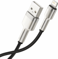 Baseus Cafule Series Metal Data Cable USB-A apa 2.0 - Lightning apa iPhone töltőkábel - Fekete (0.25m)