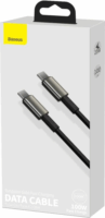 Baseus Tungsten Gold Fast Charging Data Cable USB-C apa - USB-C apa 2.0 Adat és töltőkábel - Fekete (1m)