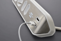 Brennenstuhl estilo 4 aljzatos elosztó - Fehér/Ezüst (2m)