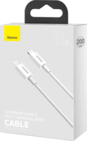 Baseus Superior Series Fast Charging Data Cable USB-C apa 2.0 - Lightning apa Adat és töltőkábel - Fehér (2m)