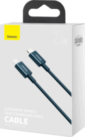 Baseus Superior Series Fast Charging Data Cable USB-C apa 2.0 - Lightning apa Adat és töltőkábel - Kék (1m)