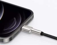 Baseus Cafule Series Metal Data Cable USB-A apa 2.0 - Lightning apa iPhone töltőkábel - Fekete (1m)