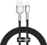 Baseus Cafule Series Metal Data Cable USB-A apa 2.0 - Lightning apa iPhone töltőkábel - Fekete (1m)