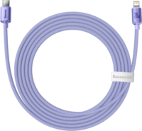 Baseus Crystal Shine Series Fast Charging Data Cable USB-C apa 2.0 - Lightning apa Adat és töltőkábel - Lila (2m)