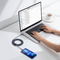 Baseus Crystal Shine Series Fast Charging Data Cable USB-C apa 2.0 - Lightning apa Adat és töltőkábel - Fekete (2m)
