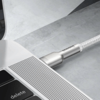 Baseus Cafule Series Metal Data Cable USB-C apa - USB-C apa 2.0 Adat és töltőkábel - Fehér (2m)
