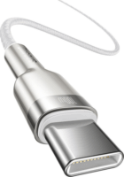 Baseus Cafule Series Metal Data Cable USB-C apa - USB-C apa 2.0 Adat és töltőkábel - Fehér (2m)