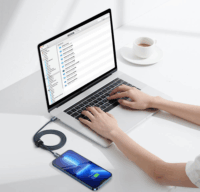 Baseus Crystal Shine Series Fast Charging Data Cable USB-C apa 2.0 - Lightning apa Adat és töltőkábel - Fekete (1.2m)