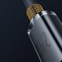 Baseus Crystal Shine Series Fast Charging Data Cable USB-A apa 2.0 - Lightning apa Adat és töltőkábel - Fekete (1.2m)