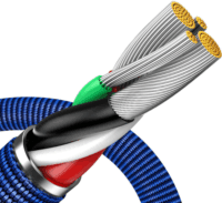 Baseus Crystal Shine Series Fast Charging Data Cable USB-A apa 2.0 - Lightning apa Adat és töltőkábel - Kék (1.2m)