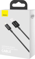 Baseus Superior Series Fast Charging Data Cable USB-A apa 2.0 - Lightning apa iPhone töltőkábel - Fekete (1m)