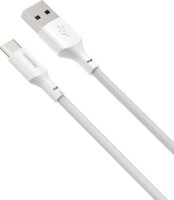 Baseus Simple Wisdom Data Cable Kit USB-A apa - USB-C apa 2.0 Adat és töltőkábel - Fehér (1.5m) (2db)